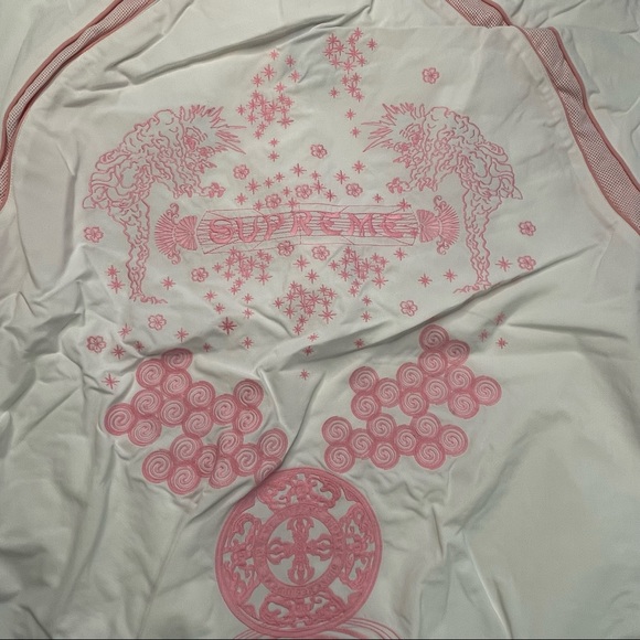 Supreme AOI Track Jacket White & Pink Color Mens XXL Size Glow in the Dark - Picture 4 of 11